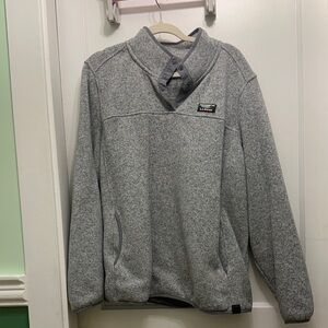 L.L. Bean Men's Zip Up Sweater in Heather Gray